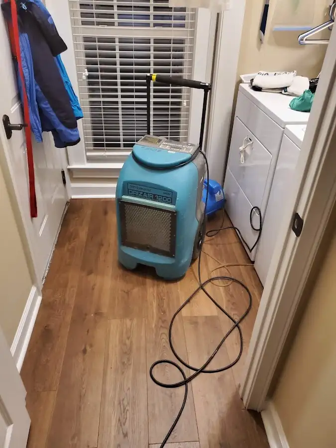 Commercial dehumidifier deployed for Flood Damage Cleanup in Foster City